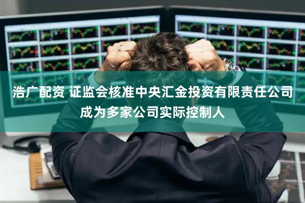 浩广配资 证监会核准中央汇金投资有限责任公司成为多家公司实际控制人