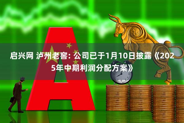 启兴网 泸州老窖: 公司已于1月10日披露《2025年中期利润分配方案》
